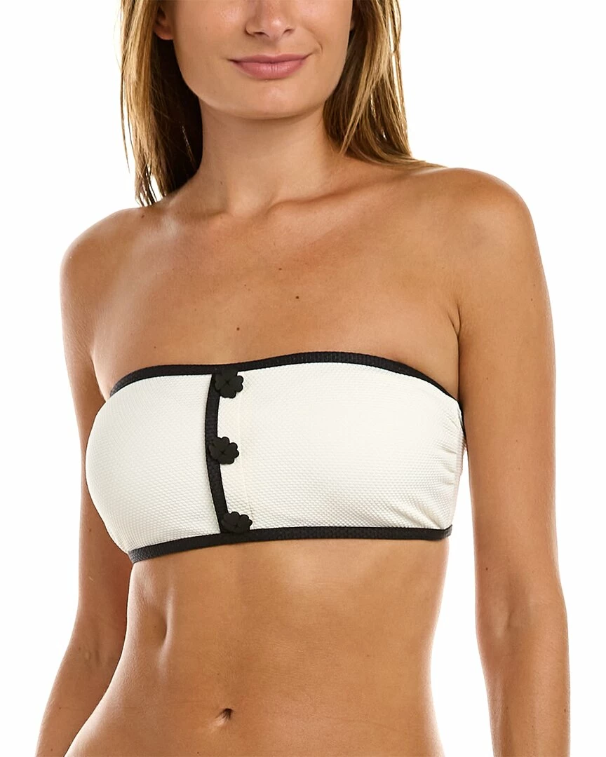 Kate Spade New York Contrast Bandeau Bikini Top Women Swimwear & Coverups 1 Kate Spade New York Contrast Bandeau Bikini Top Women Swimwear & Coverups