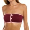 Kate Spade New York Contrast Bandeau Bikini Top Women Swimwear & Coverups