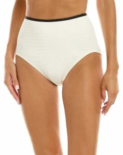 Kate Spade New York Contrast High-Waist Bikini Bottom Women Swimwear & Coverups