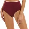 Kate Spade New York Contrast High-Waist Bikini Bottom Women Swimwear & Coverups